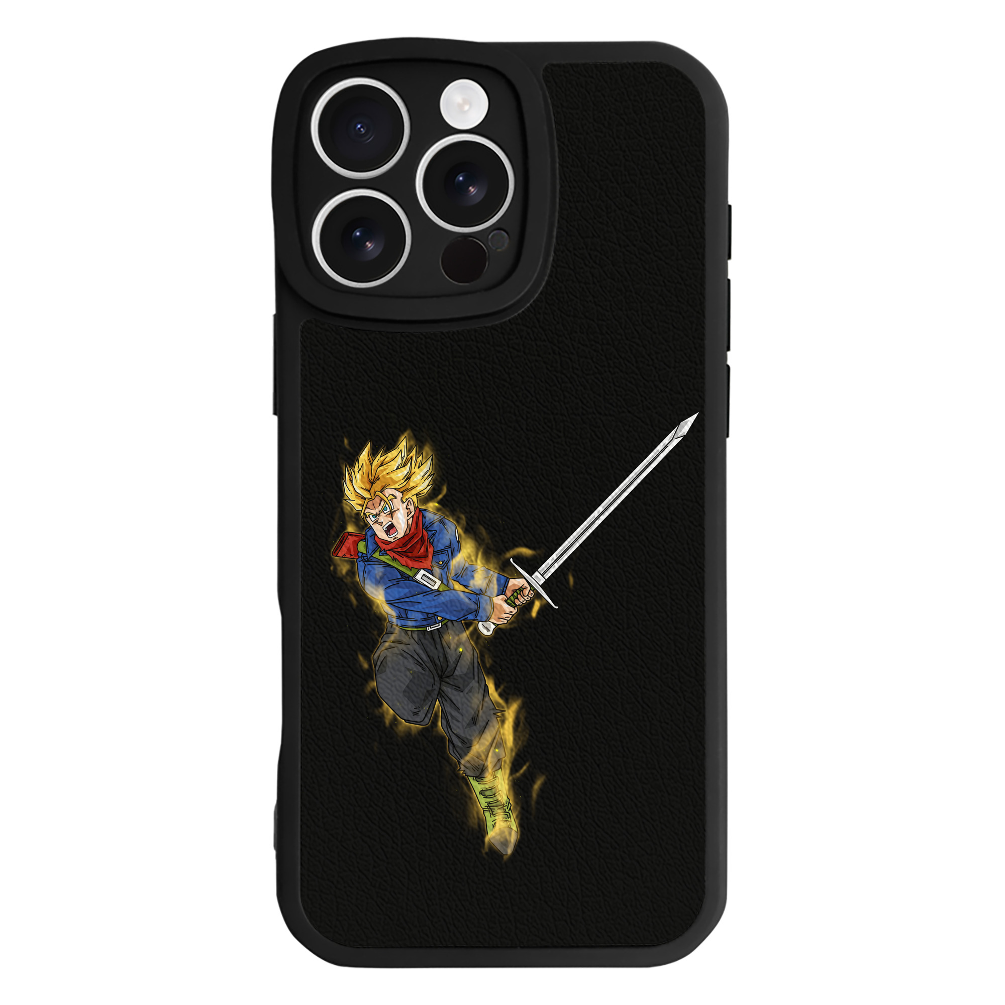 （画像用） ドラゴンボール トランクス（Torankusu）DRAGON BALL Trunks 【iPhone 16シリーズ対応】シリコンスマホケース（レザー調） 材質：シリコン